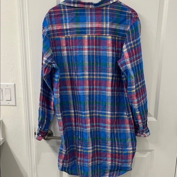 Frank & Eileen Multicolor Plaid Dress-Mary-100%Linen-Size M - Picture 7 of 10